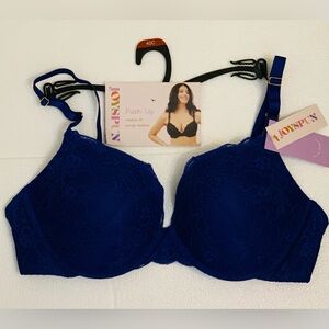Lace Push Up Bra 40 C Blue Joyspun Women's
